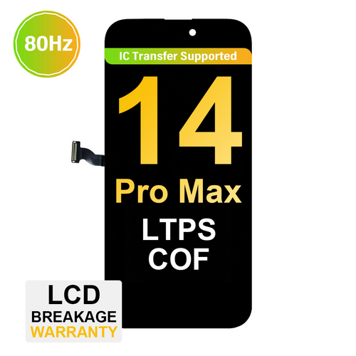 (MP+ COF) LTPS InCell LCD Assembly for iPhone 14 Pro Max - Black (80 Hz)