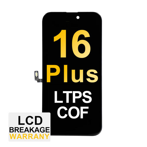 (MP+ COF) LTPS InCell LCD Assembly for iPhone 16 Plus - Black