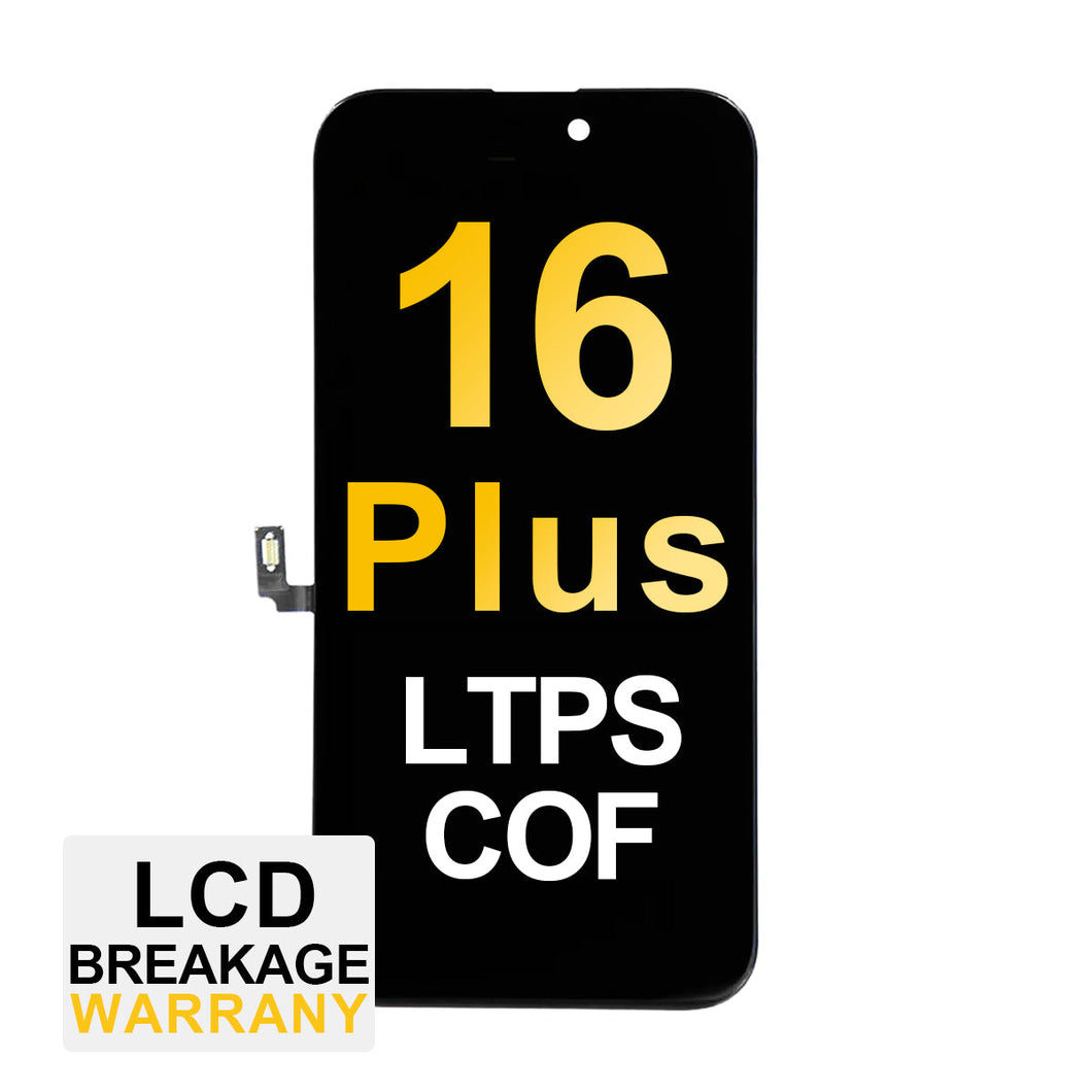 (MP+ COF) LTPS InCell LCD Assembly for iPhone 16 Plus - Black