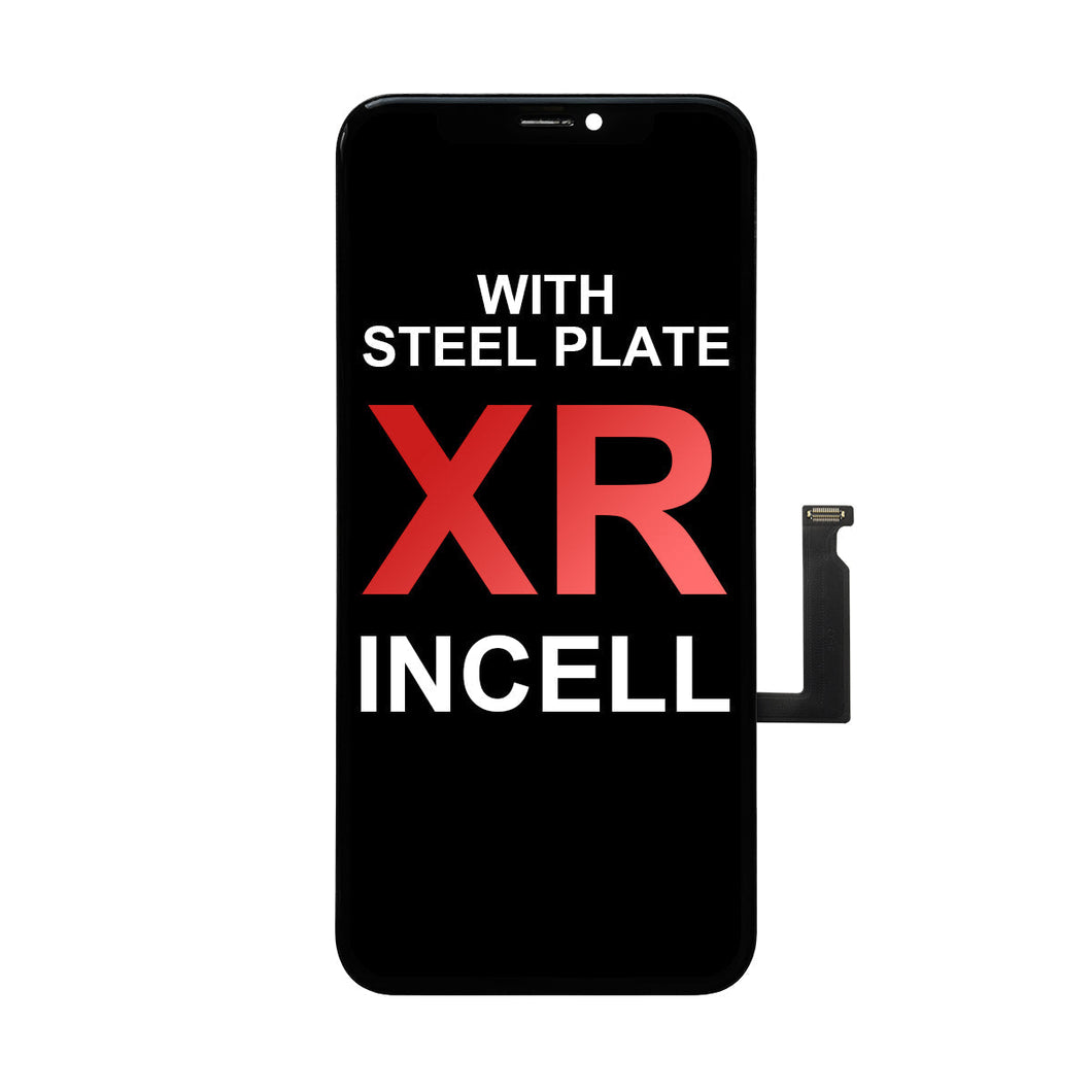 (ACE) InCell LCD Assembly for iPhone XR - Black (Steel Plate Pre-installed)
