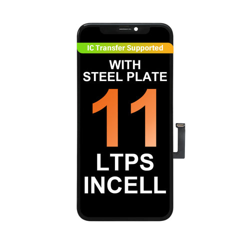 (AM Pro) LTPS InCell LCD Assembly for iPhone 11 - Black (Steel Plate Pre-installed)