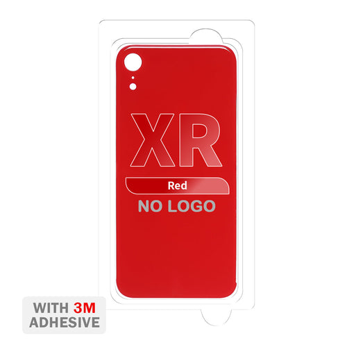 Back Cover Glass with Adhesive for iPhone XR (No Logo & Big Camera Hole) - Red