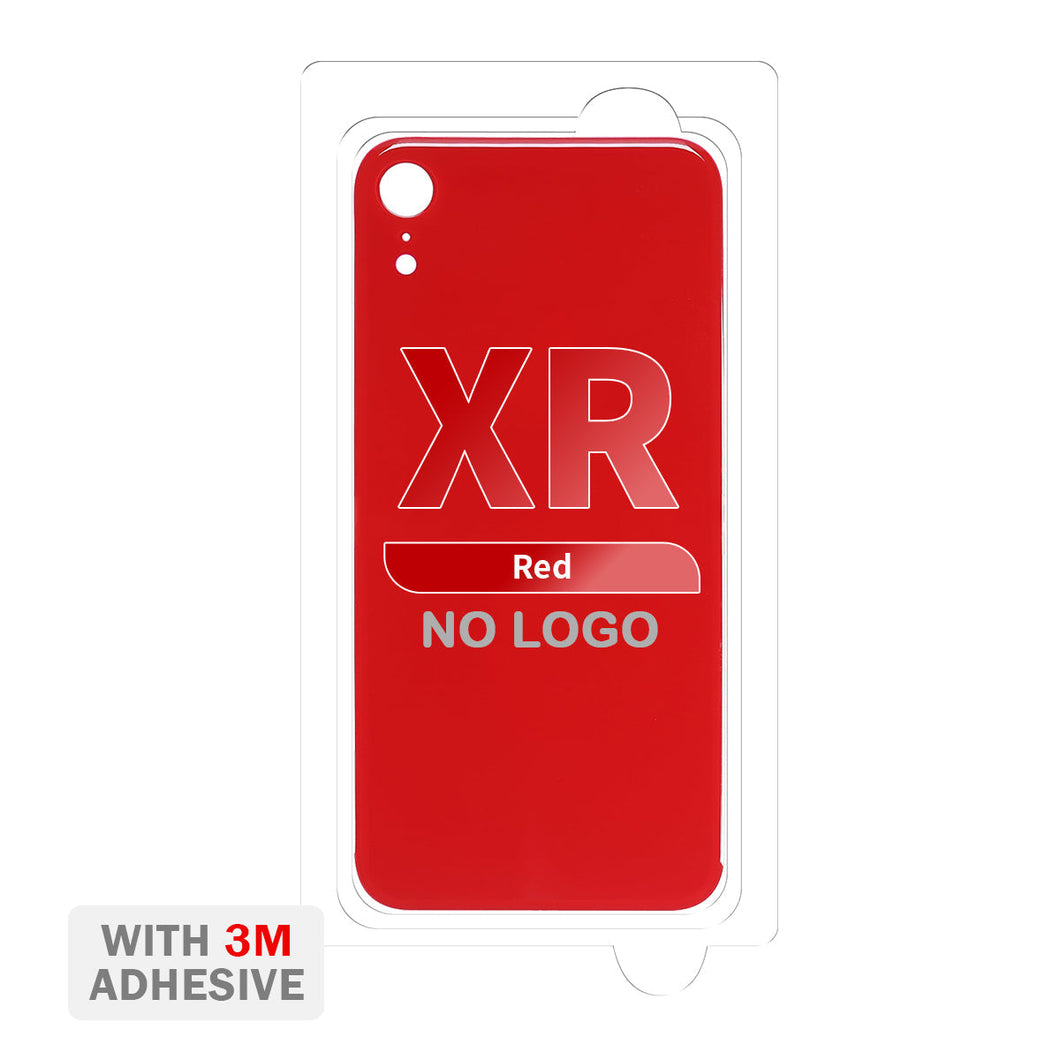 Back Cover Glass with Adhesive for iPhone XR (No Logo & Big Camera Hole) - Red