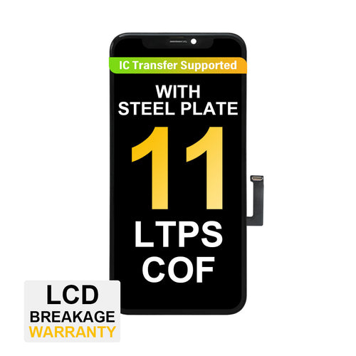 (MP+ COF) LTPS InCell LCD Assembly with COF Technology for iPhone 11 - Black (Steel Plate Pre-installed)