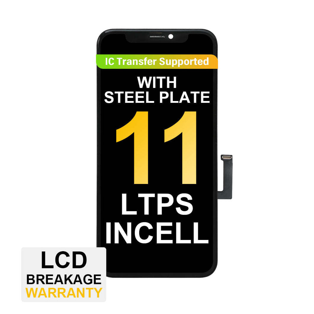 (MP+) LTPS InCell LCD Assembly for iPhone 11 - Black (Steel Plate Pre-installed)