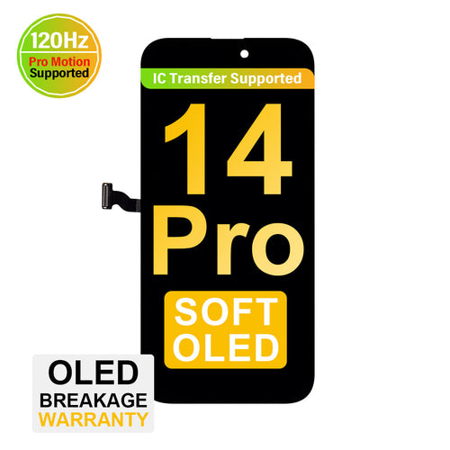 (MP+) Soft OLED Assembly for iPhone 14 Pro - Black (120 Hz)