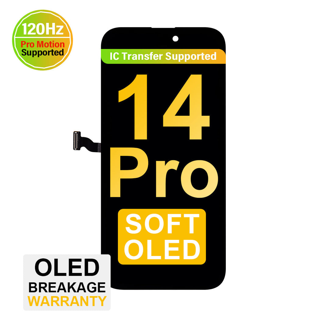 (MP+) Soft OLED Assembly for iPhone 14 Pro - Black (120 Hz)
