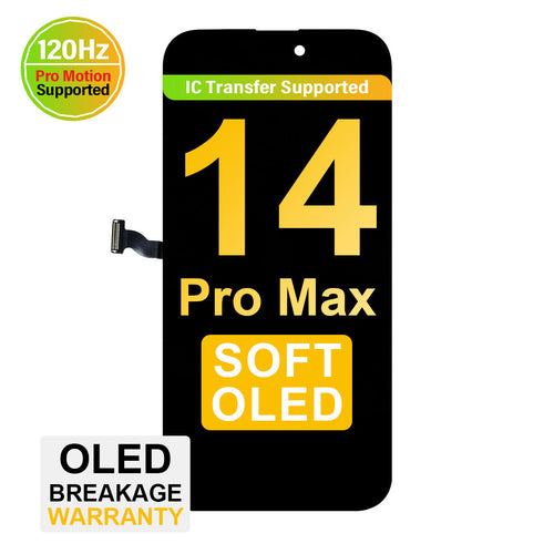 (MP+) Soft OLED Assembly for iPhone 14 Pro Max - Black (120 Hz)