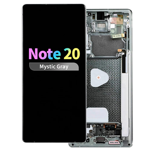 Refurbished OLED Assembly with Frame for Samsung Galaxy Note 20 - Mystic Gray