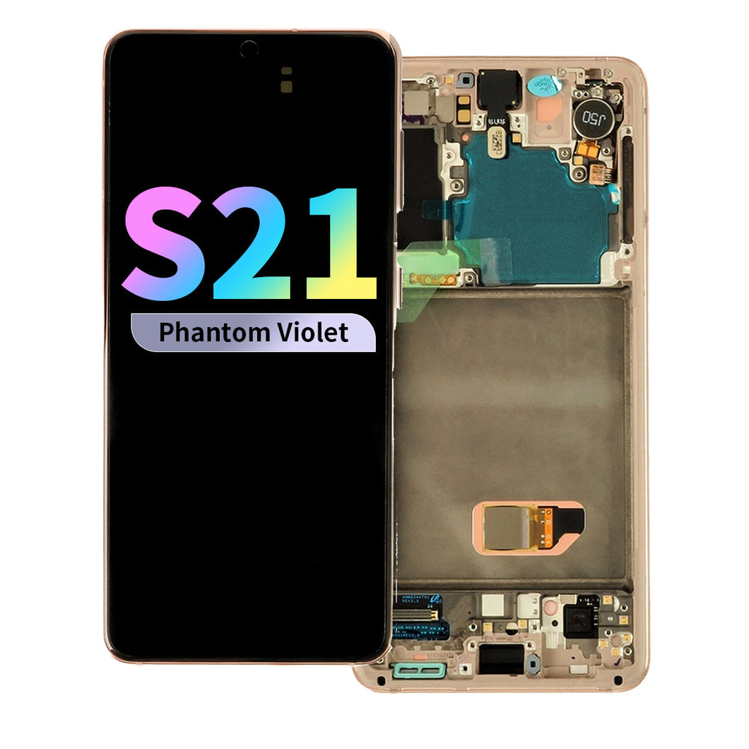 Refurbished OLED Assembly with Frame for Samsung Galaxy S21 - Phantom Violet