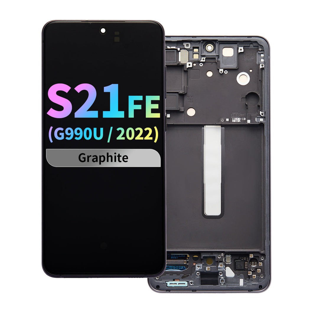 Refurbished OLED Assembly with Frame for Samsung Galaxy S21 FE (G990U / 2022) (US Version) - Graphite