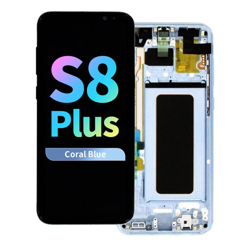 Refurbished OLED Assembly with Frame for Samsung Galaxy S8 Plus - Coral Blue