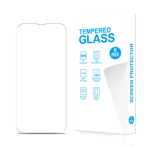 Tempered Glass for iPhone 13 / 13 Pro / 14 / 16e - Clear (10 Pack)