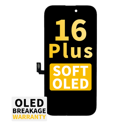 (MP+) Soft OLED Assembly for iPhone 16 Plus - Black