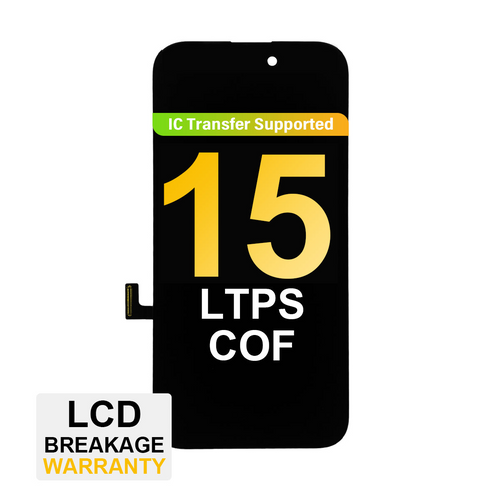 (MP+ COF) LTPS InCell LCD Assembly for iPhone 15 - Black
