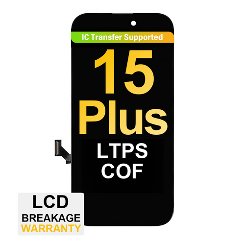 (MP+ COF) LTPS InCell LCD Assembly for iPhone 15 Plus - Black
