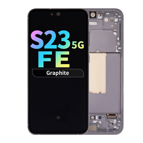 Refurbished OLED Assembly with Frame for Samsung Galaxy S23 FE 5G (US Version) - Graphite