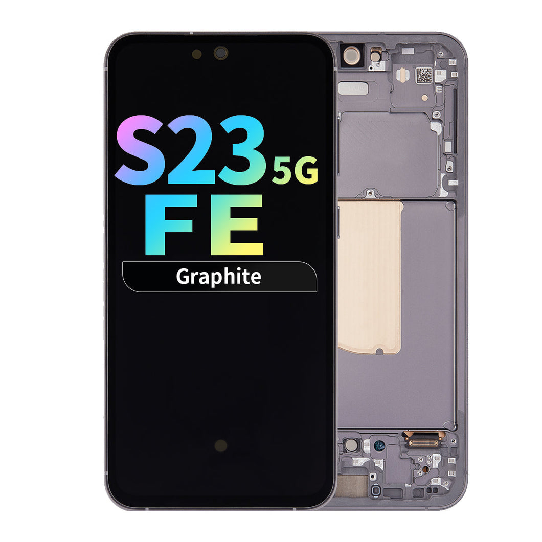 Refurbished OLED Assembly with Frame for Samsung Galaxy S23 FE 5G (US Version) - Graphite